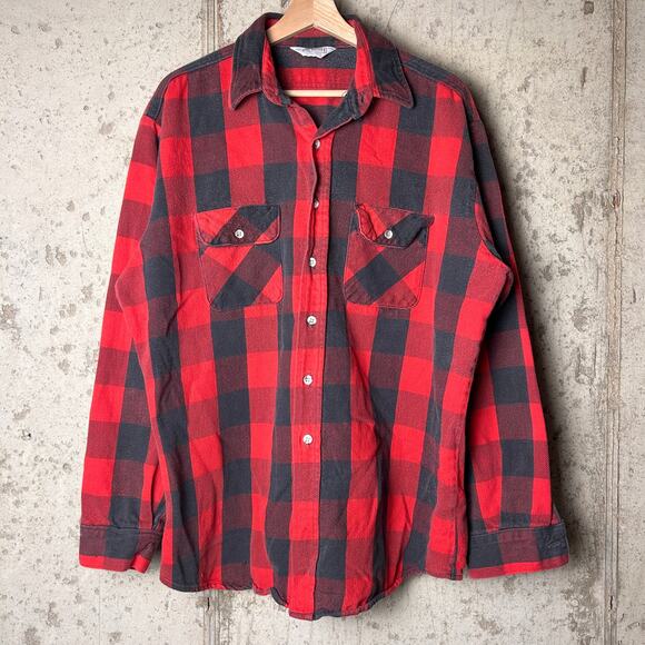 Five Brother Vintage 80s XL Made in USA Heavyweight Cotton Tallman Flannel - Picture 2 of 4